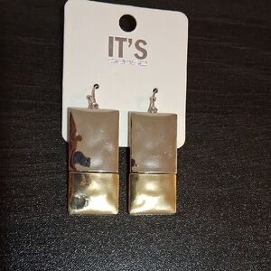 Gold and Silver Geometric Earrings